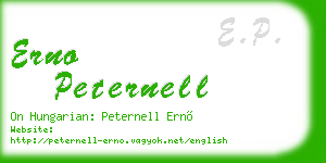 erno peternell business card